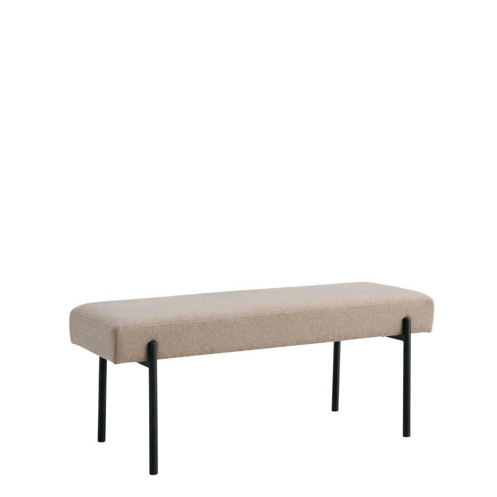 SWINDON - Banc en tissu et métal L100cm taupe