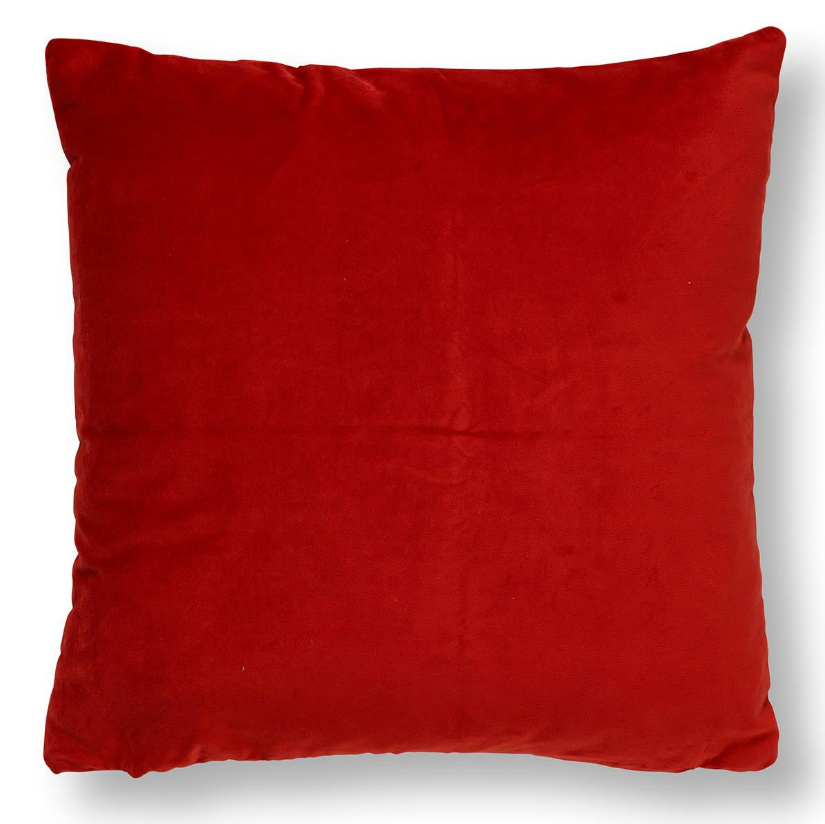 PEMM - Housse de coussin rouge en velours-45x45 cm avec motif rayé