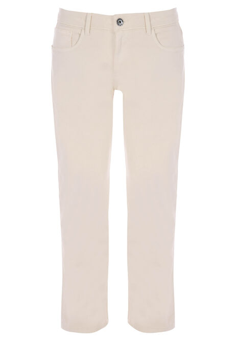 Mens Ecru Ollie Straight Leg Jeans