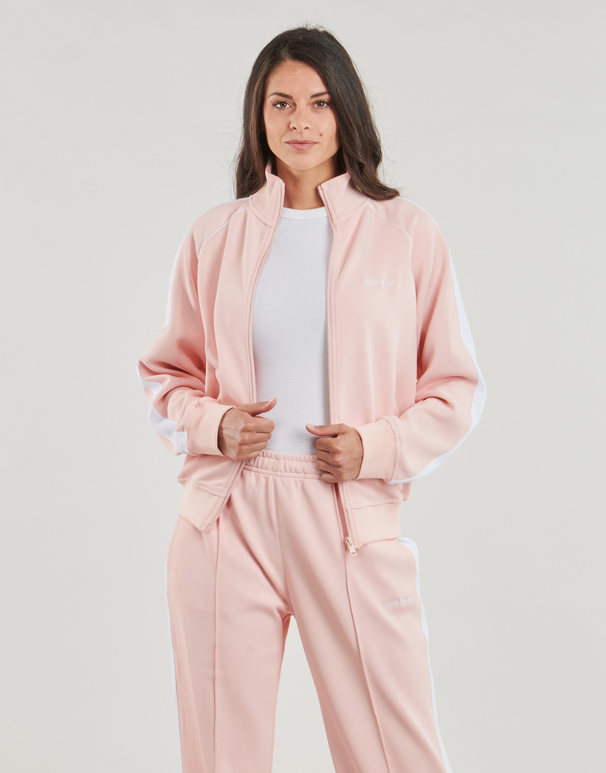 Guess - TRICOT TRACK JACKET - Pink