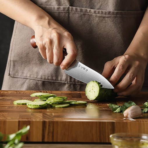 NNEOBA 5.3-Inch Steel Utility Knife &ndash; Precision Kitchen Knife Brown