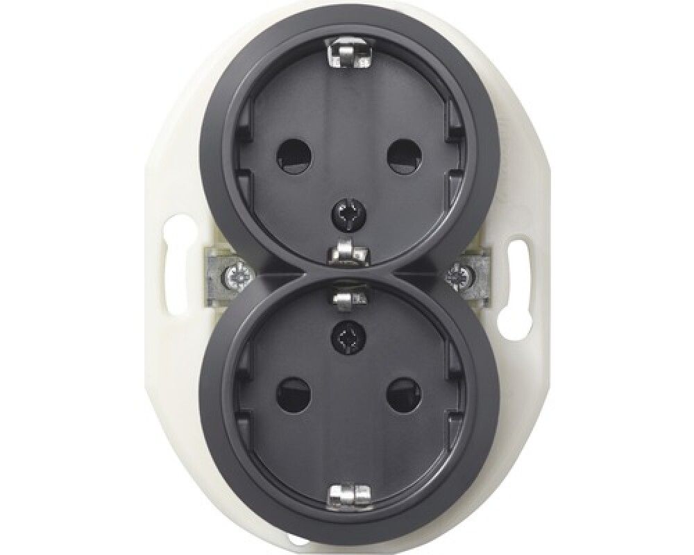 VEGGUTTAK SCHNEIDER ELECTRIC WDE011322 RENOVA 2-FAG JORDET SORT