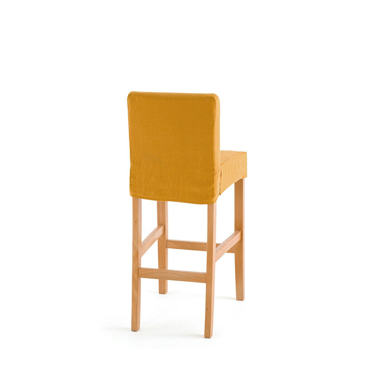Housse de chaise de bar en lin lavé, Domme