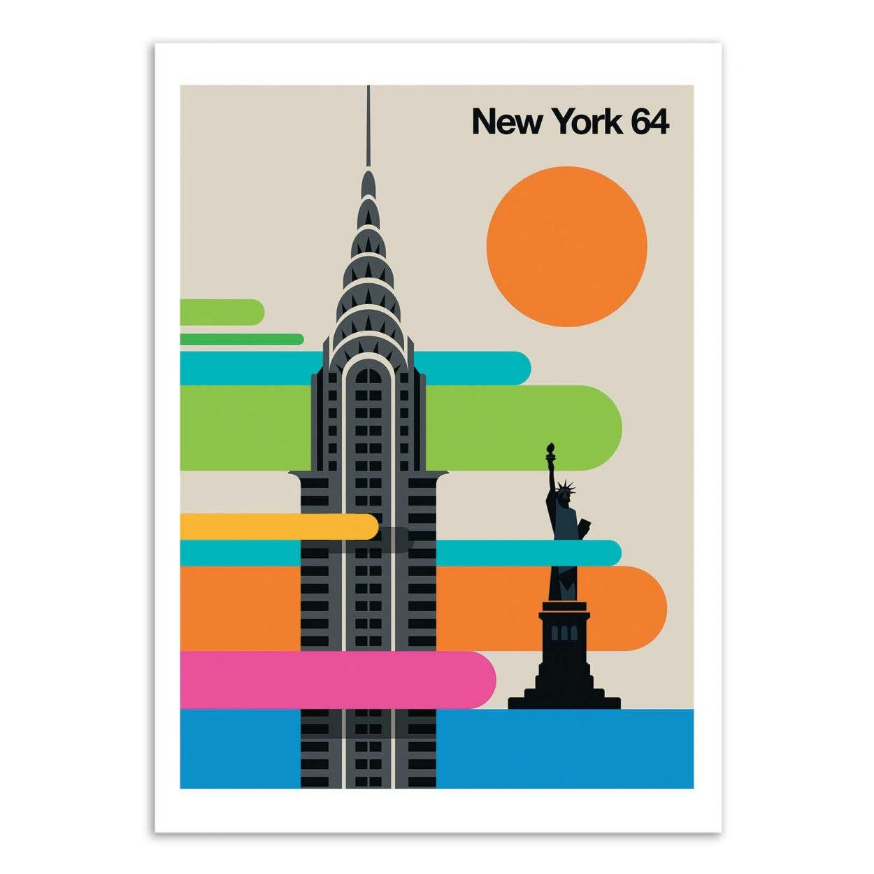 BO LUNDBERG - NEW-YORK 64 - Affiche d'art 50 x 70 cm