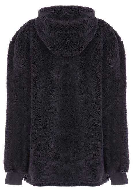 Mens Grey Fleece Hoody