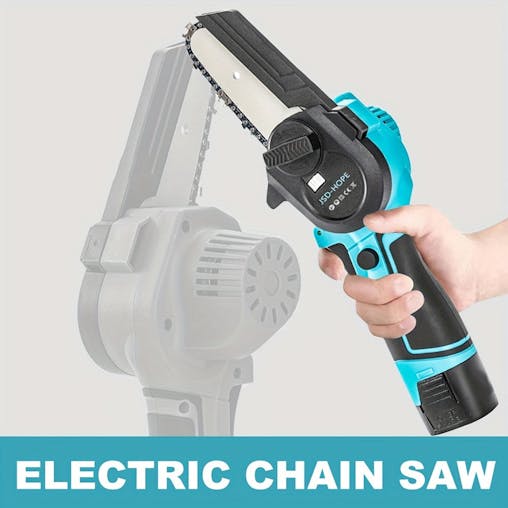 NNETM Mini Cordless Chainsaw 18V Handheld Tree Cutter