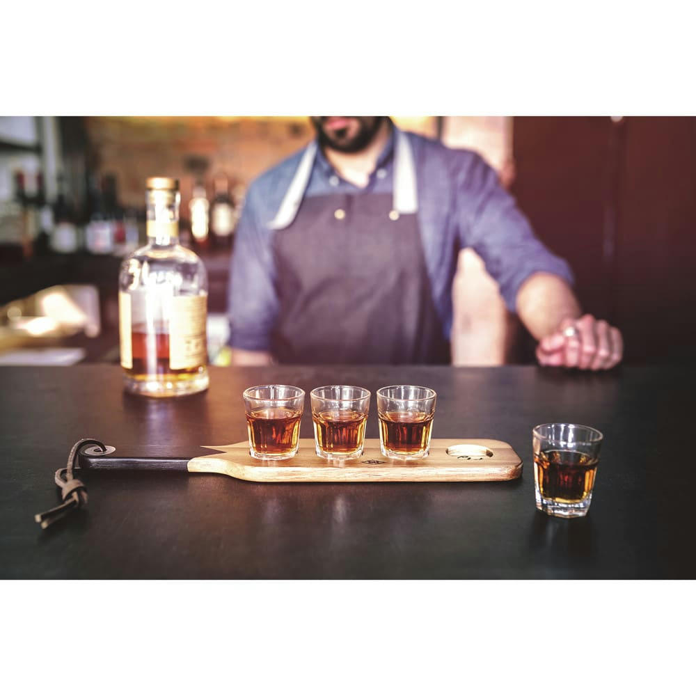 DRINK - Service à 4 shots en bois d'acacia