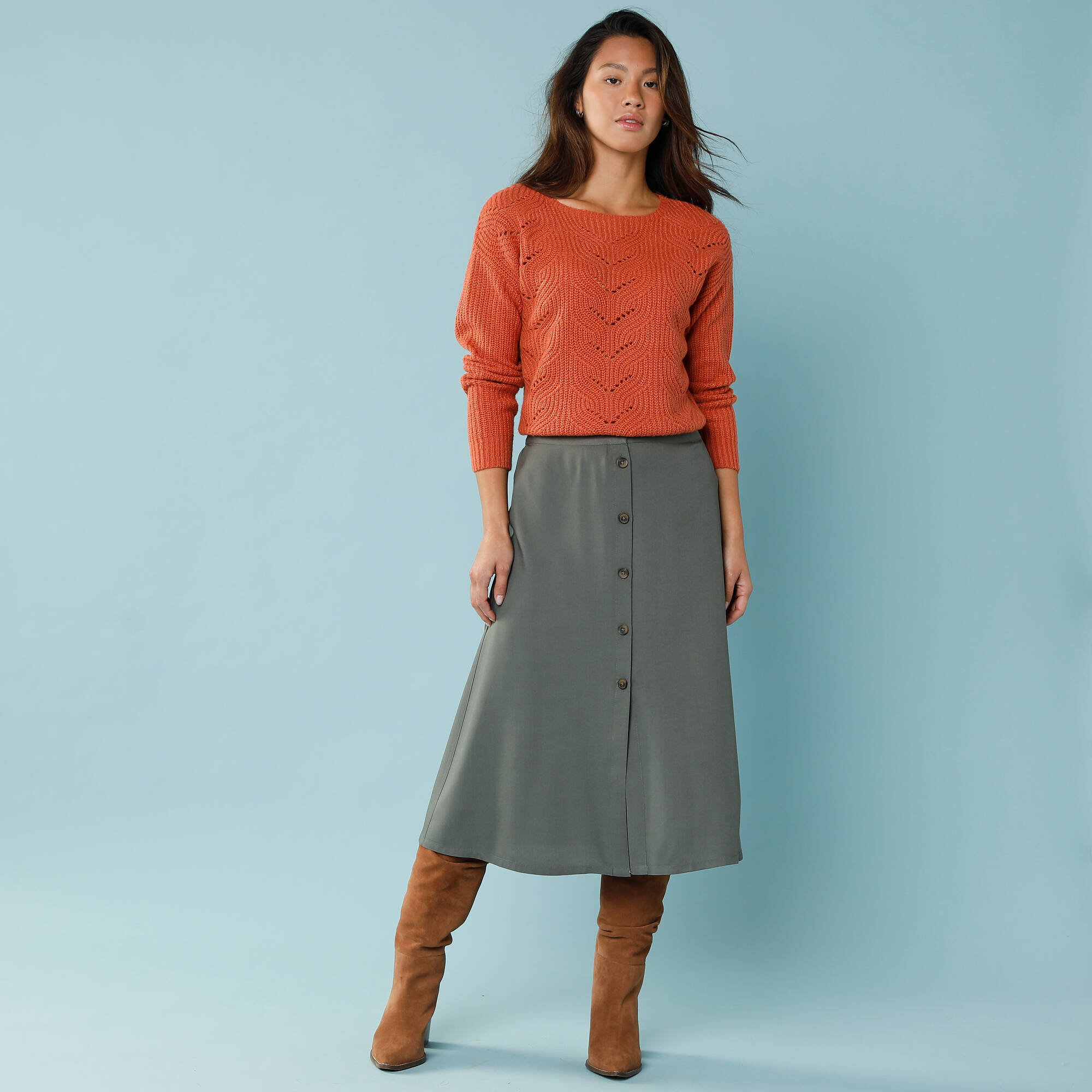Pull spécial petites, maille perlée