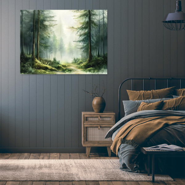 Obraz Las 3D Drzewa Natura Do Sypialni Salonu Kuchni Na Płótnie 60X40