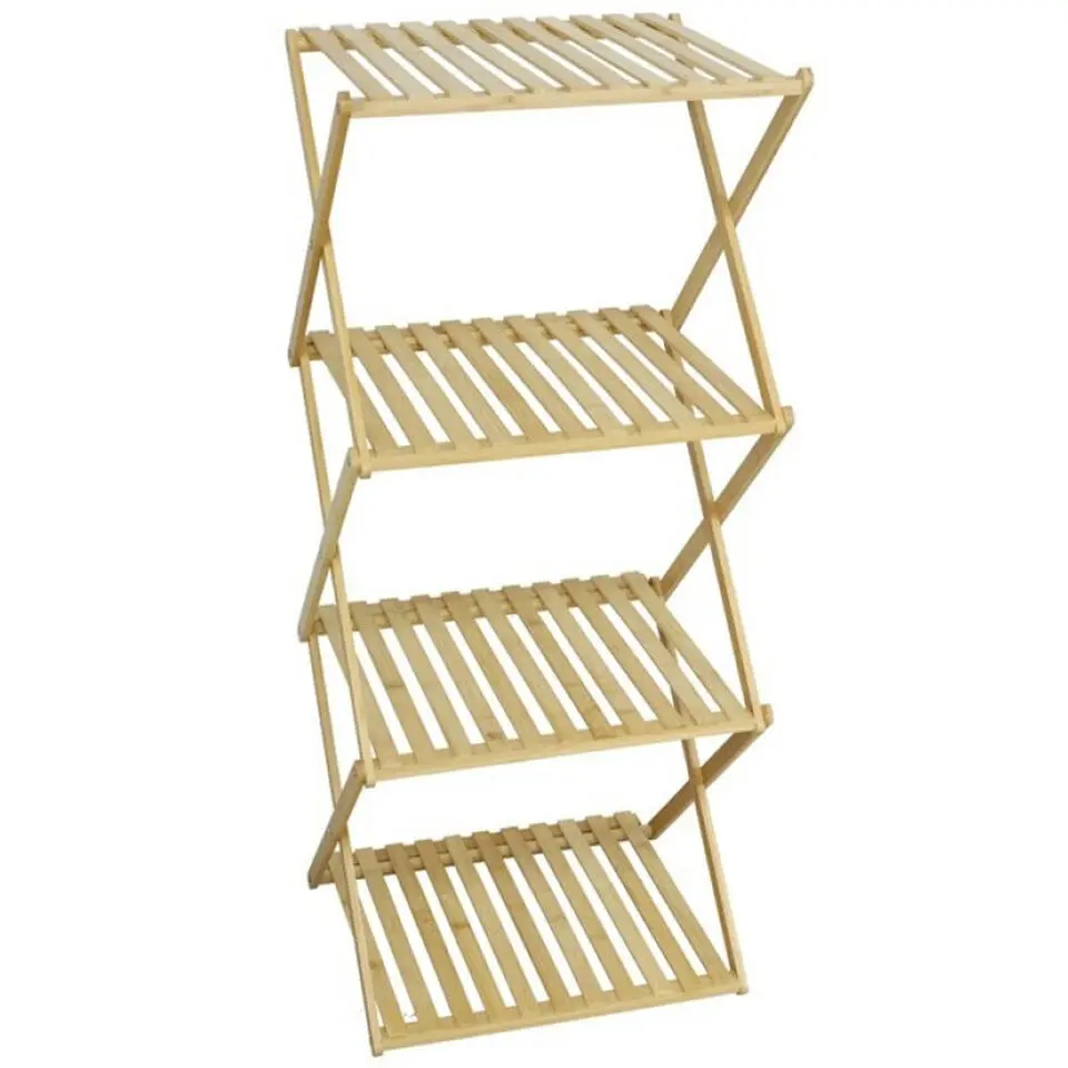 Gerimport Badkamer/keuken rek/organizer - bamboe - opvouwbaar