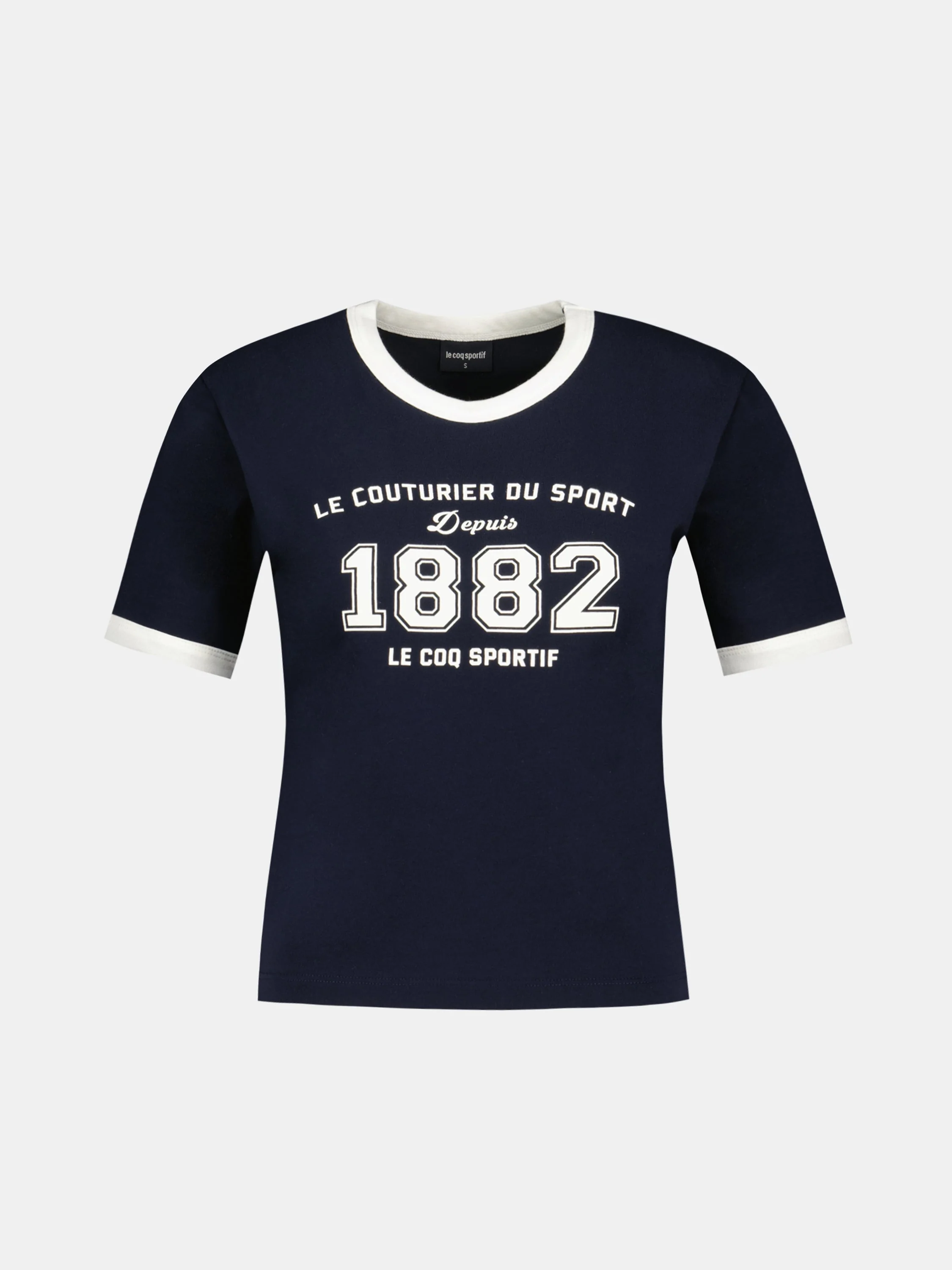 2511006-SMU HERITAGE Tee Crop N°1 W dark velvet | T-shirt Femme