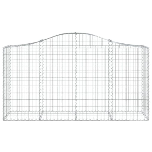 NNEVL Arched Gabion Baskets 8 pcs 200x50x100/120 cm Galvanised Iron