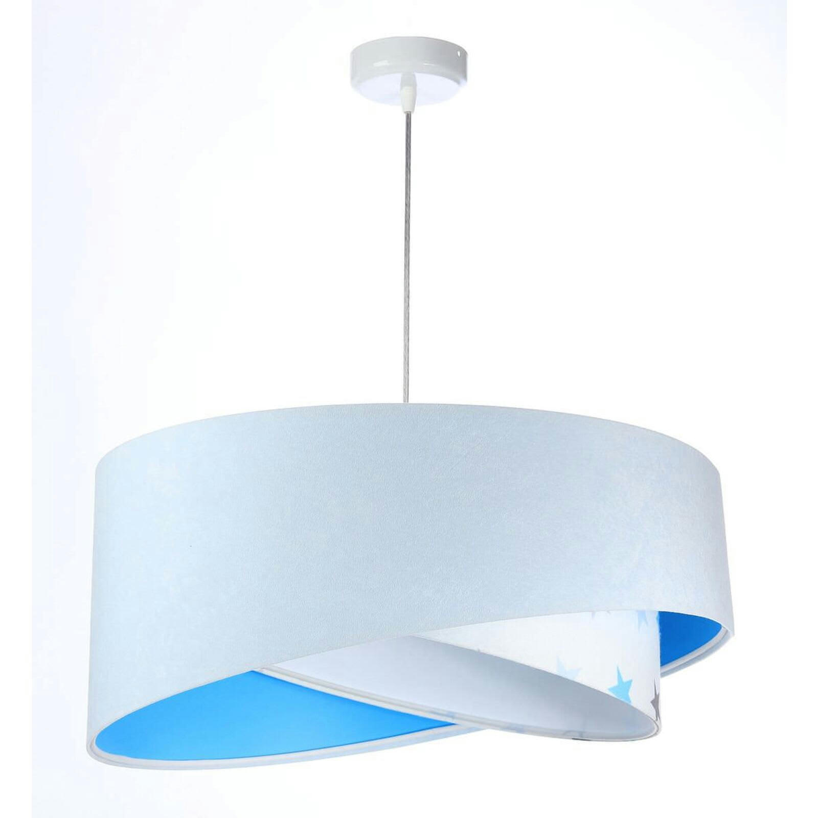 GALAXY - Suspension Tissu Bleu 50x50x105 cm