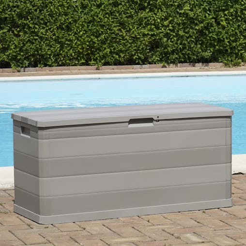 NNEVL Garden Storage Box Grey 117x45x56 cm