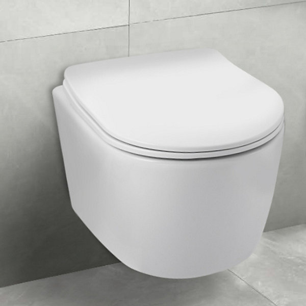 Balneo Cuvette WC suspendue LUXA blanche Tornado avec abattant à fermeture ralentie