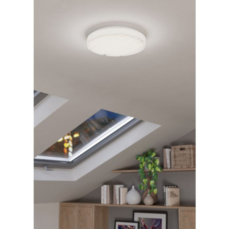 Plafonnier LED Ferentino blanc Ø 28 cm 10 W EGLO