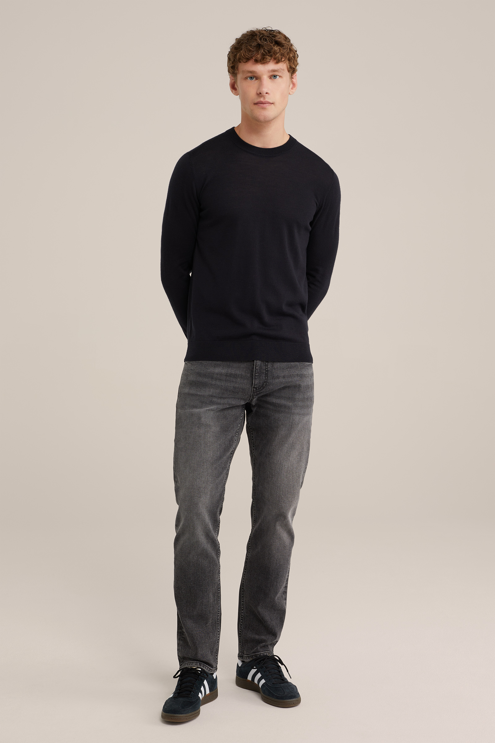 Heren Slim fit trui van merinowol