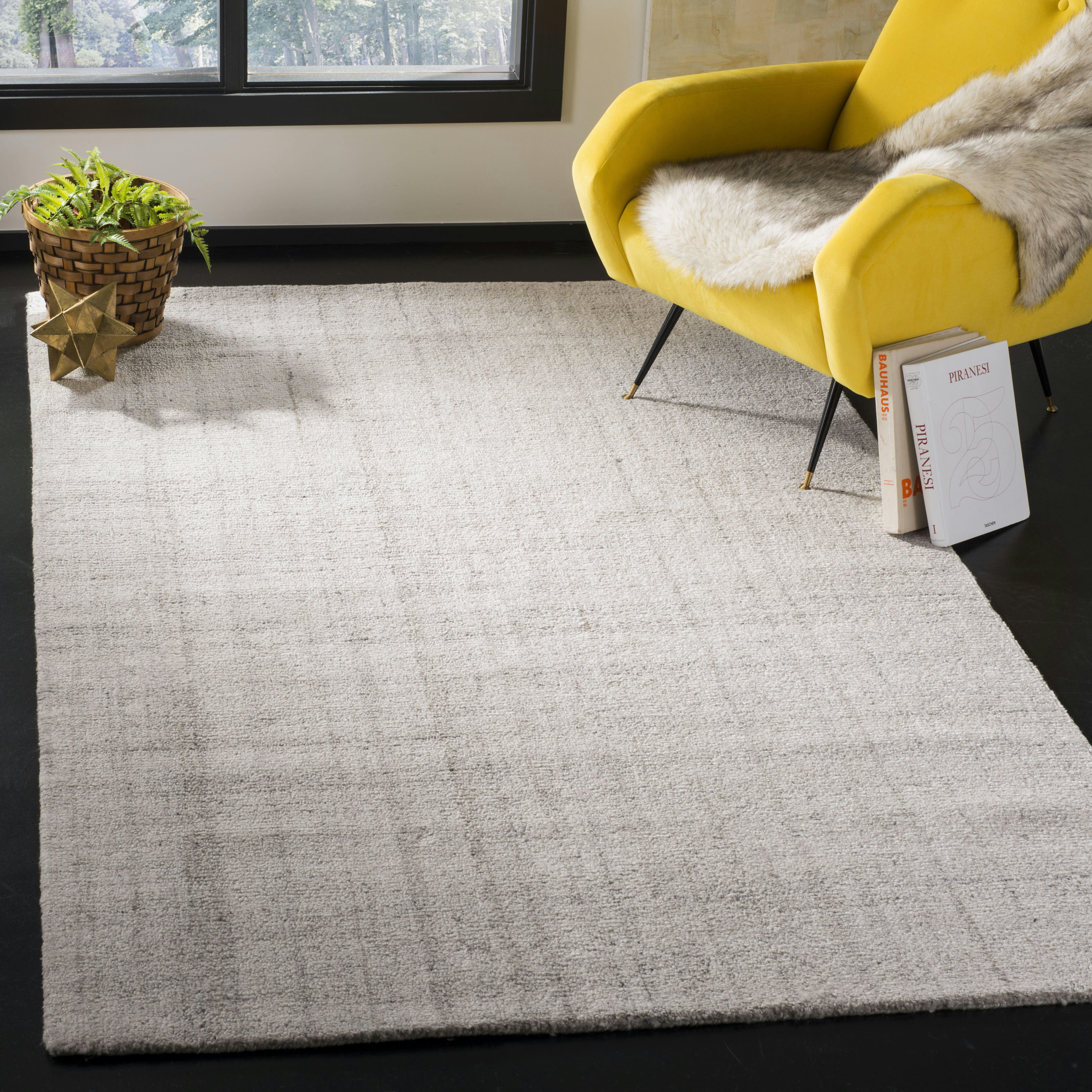 ABSTRACT - Tapis de salon interieur en gris clair, 152 x 244 cm