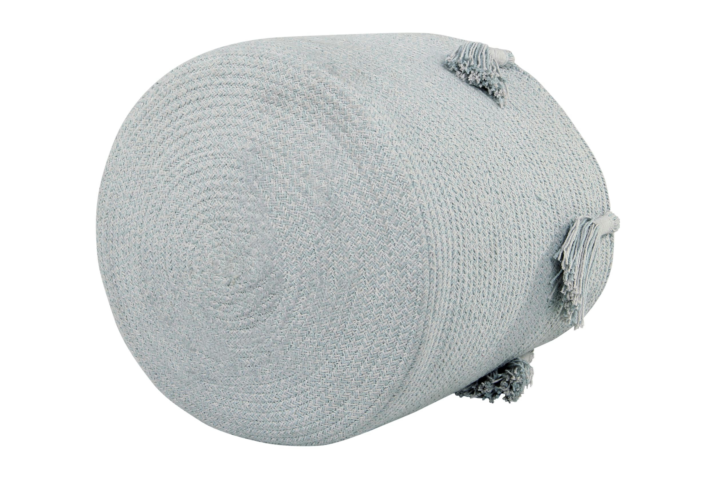 COTTON WOODS - Panier en coton bleu Ø30x30