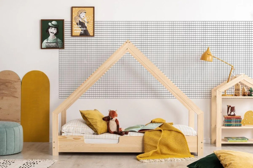 Łóżko dziecięce LOCA C 70x140 sosna bez szuflady/bez materaca