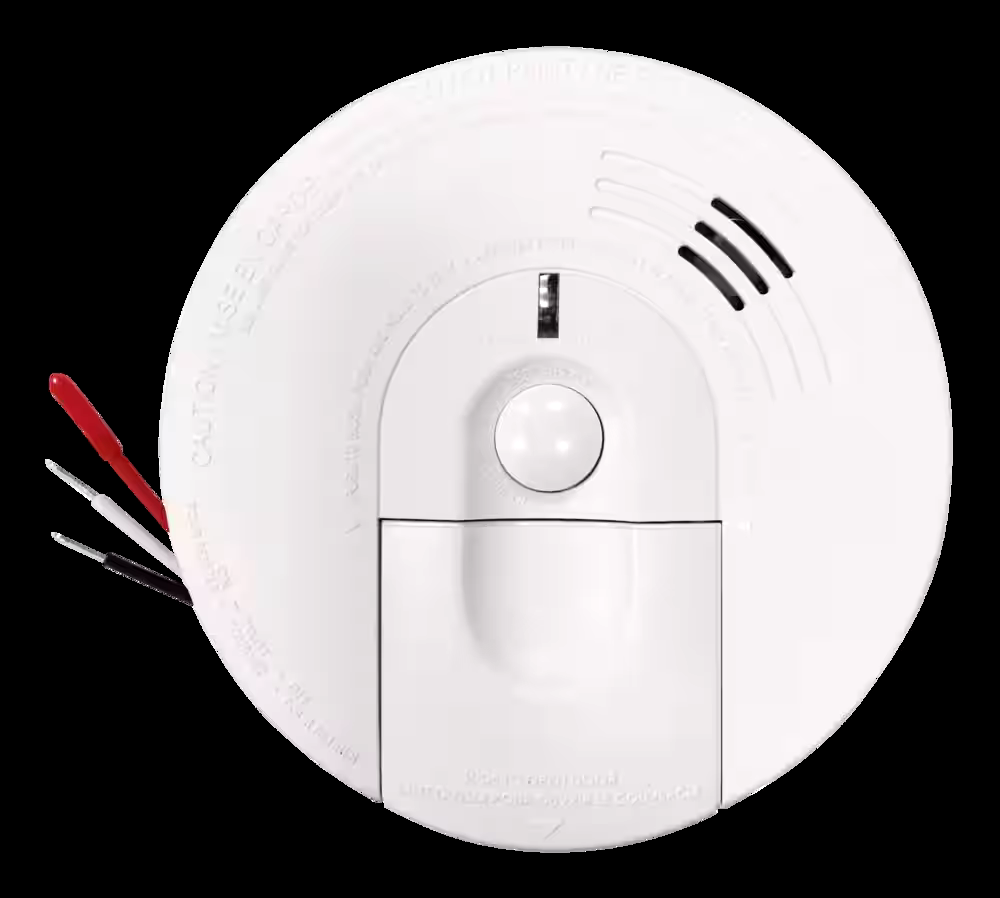 Kidde 120V Smoke Alarm With Front Loading Battery Door and Hush Button, Batteries Included