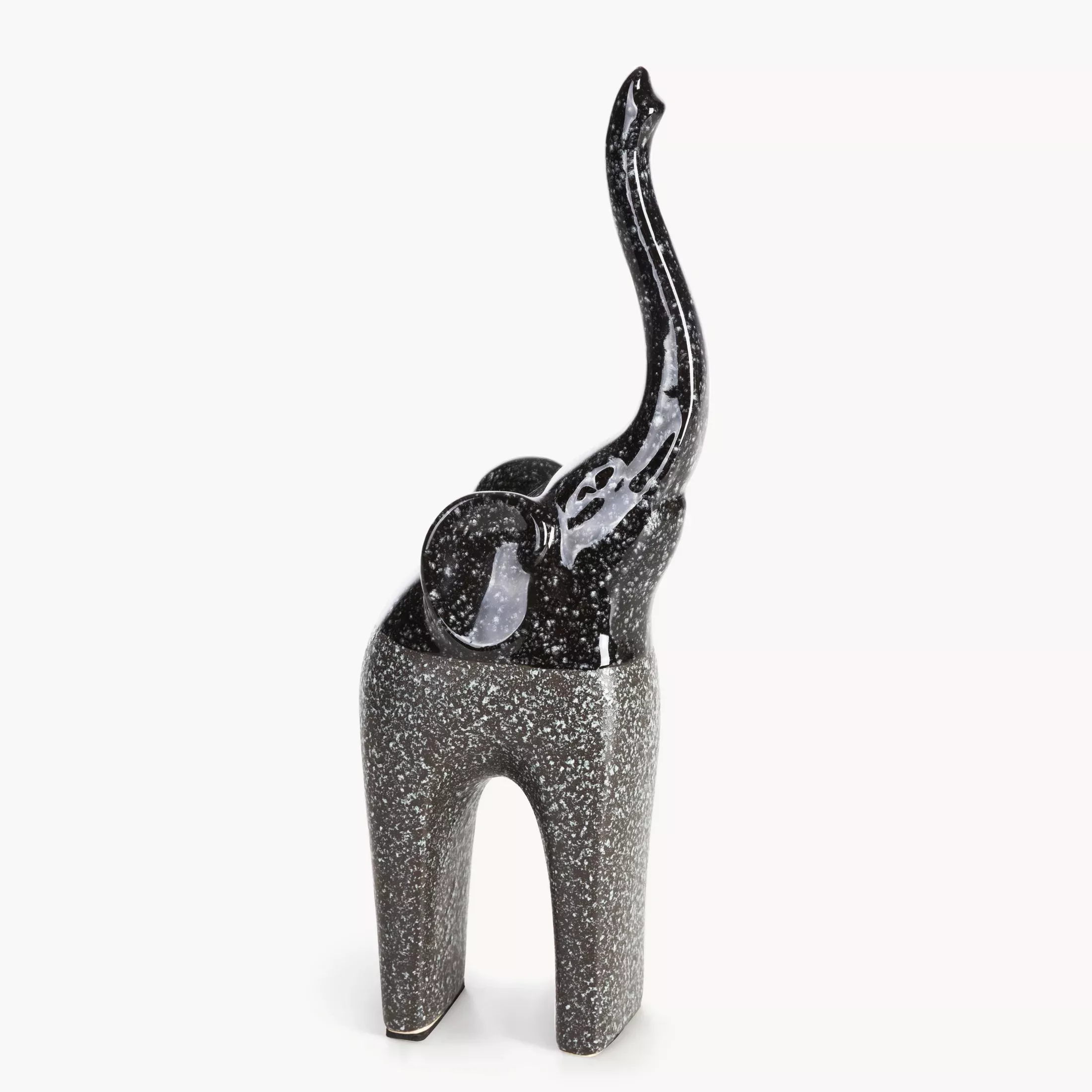 Figurka z glinki ceramicznej stalowa 11x7x30 cmMANDI