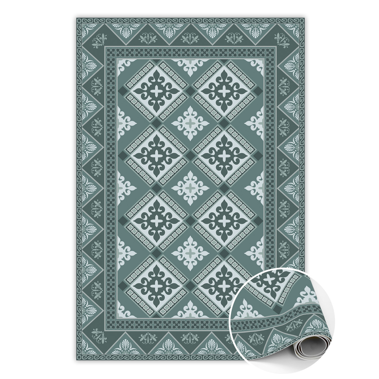 Modny winylowy dywan Geometria i ornamenty 60 x 90 cm