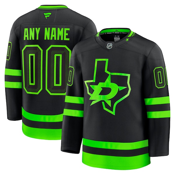 Dallas Stars  Alternate Premium Custom Jersey - Black/Kelly Green