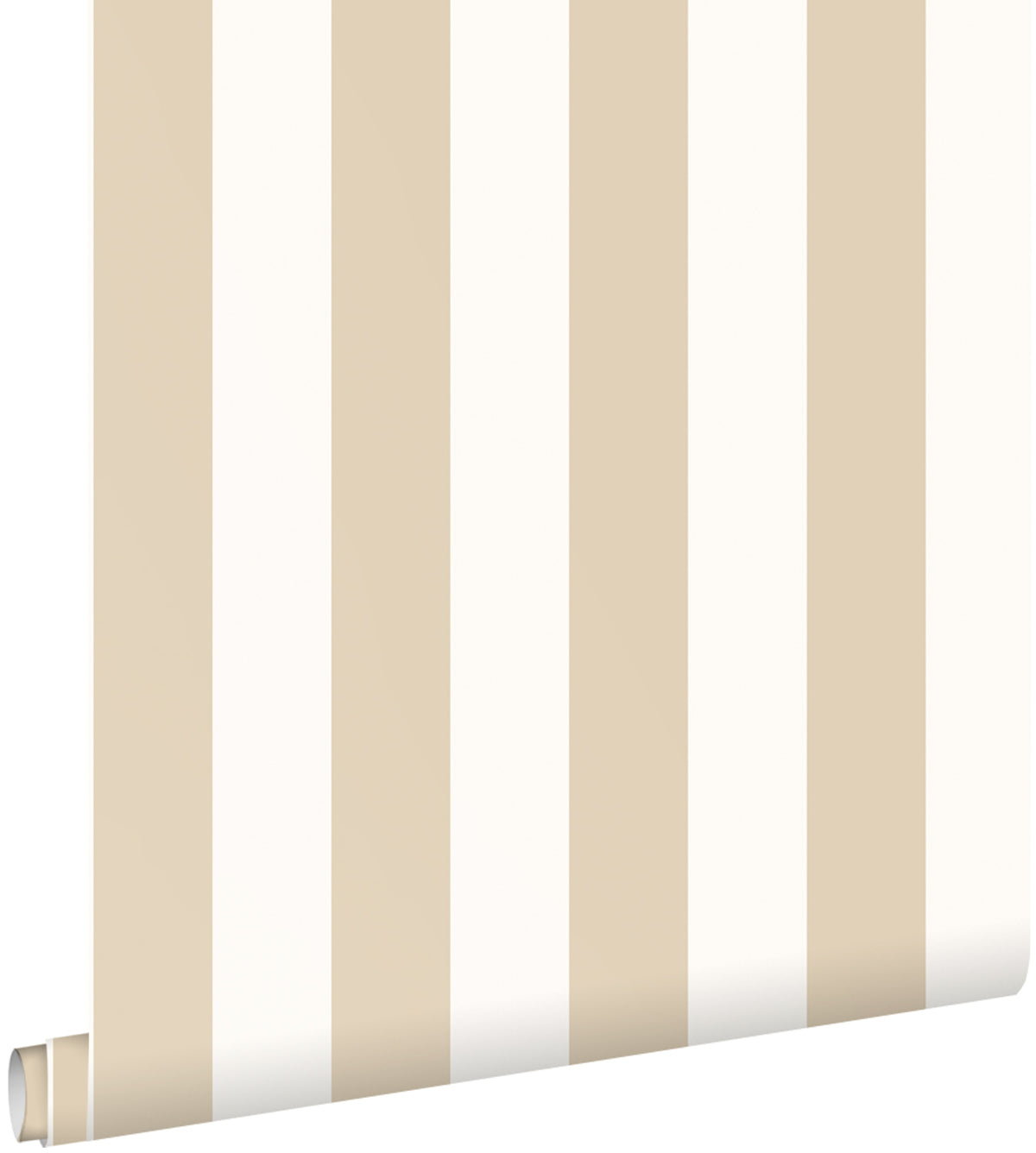 ESTAhome behang strepen wit en lichtbeige - 53 cm x 10.05 m - 139913