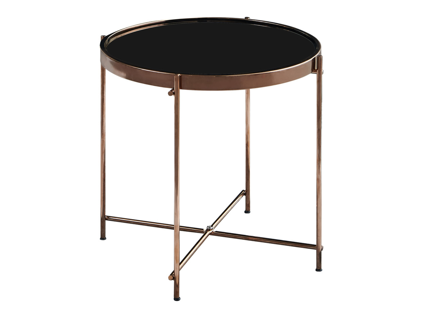 Stolik okrągły Oseti 44 cm miedziany