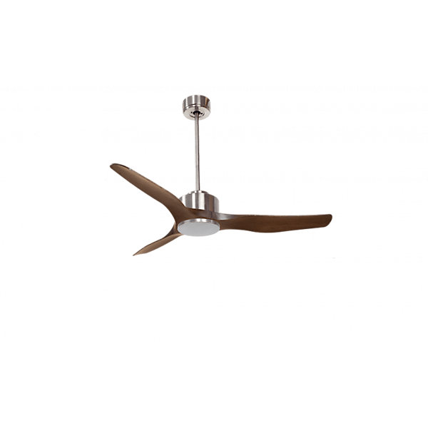 Modulo Regular Exterior - un ventilateur pour extérieur IP44, DC 127 cm Chrome pales abs marron sans Lumière20 à 30 m²