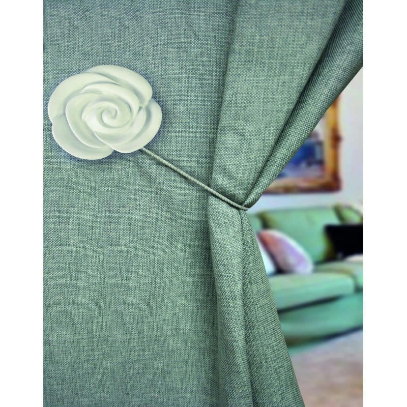 FLORA - - Embrasse rideaux aimantée sans perçages - Anthracite