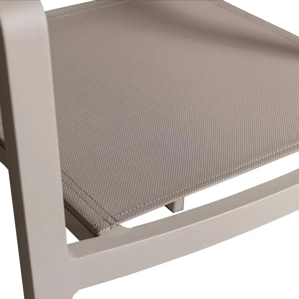 WOOOD Fowl Tuinstoel - Aluminium/Textileen - Zand - Set van 2