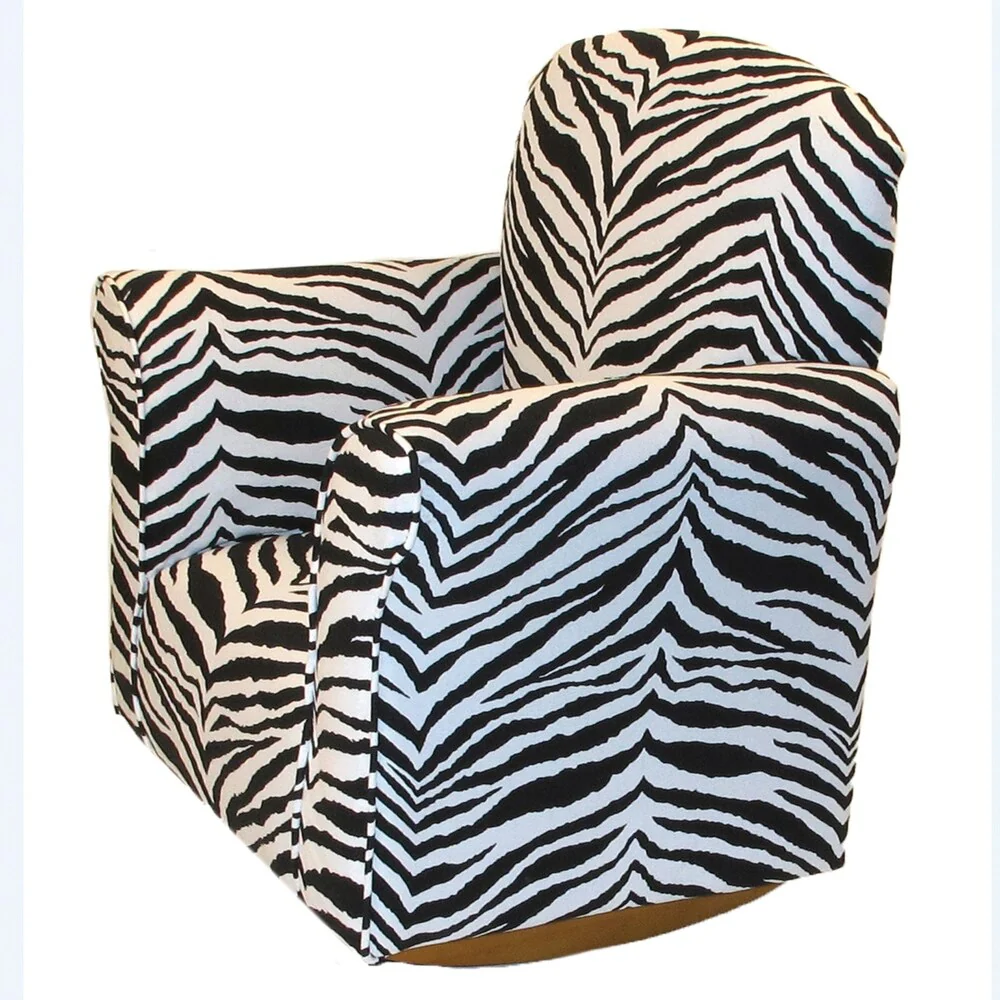 Toddler Rocker in Zebra Printed Cotton