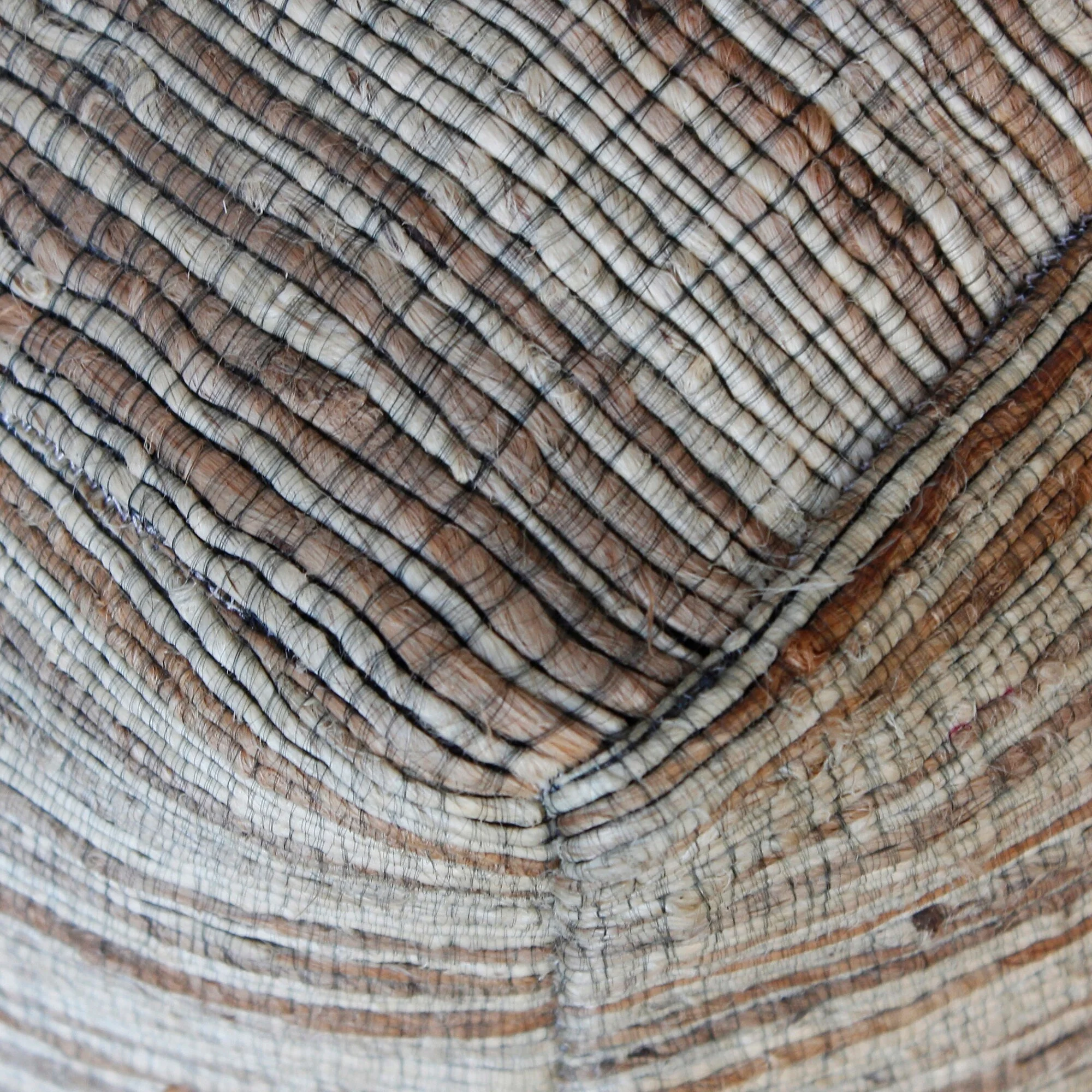 Uttermost Shiro 18 Inch Wide Hemp Pouf Ottoman