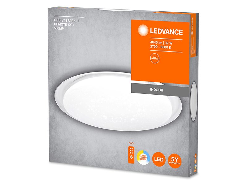 Plafon Orbis LED 56 cm aluminiowy biały