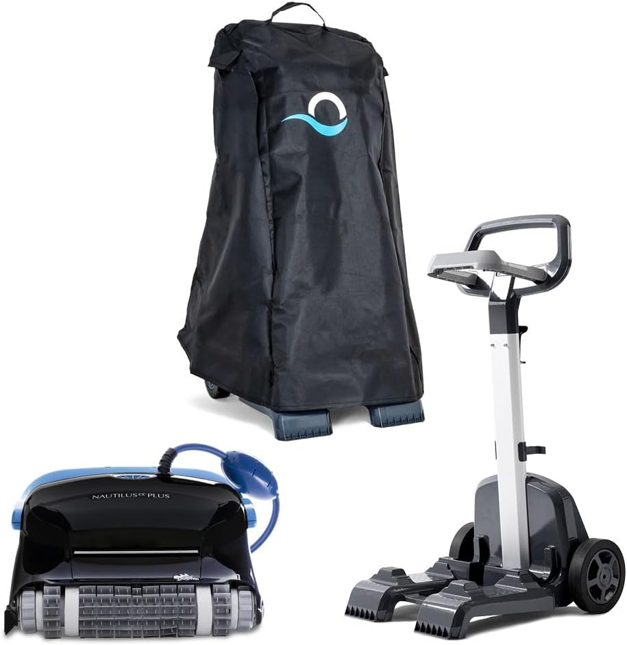 Dolphin Nautilus CC Plus Wi-Fi Automatic Robotic Pool Vacuum Cleaner  Includes Caddy and Classic Cover for Storage and Protection  Ideal for In-Ground Pools up to 50 FT