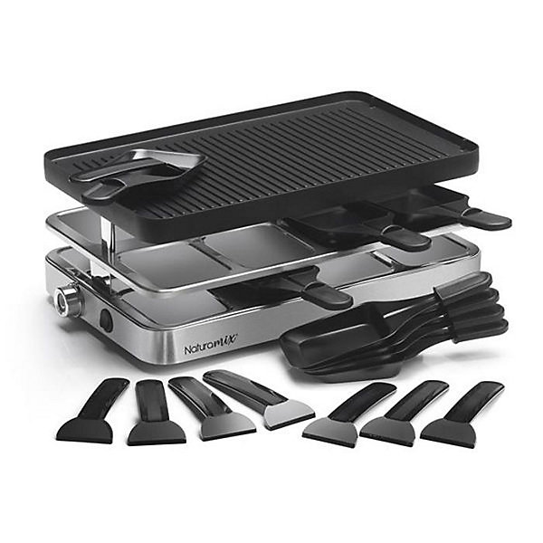 Naturamix Appareil à raclette 8 personnes 1200w   grill   crêpe - rac.indus-8