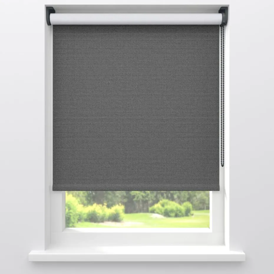 Kwantum Rolgordijnen | Fenstr Rolgordijn Nova  Verduisterend Antraciet