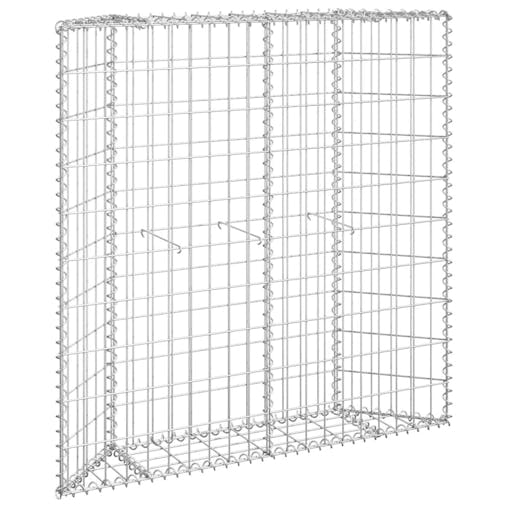 NNEVL Trapezium Gabion Raised Bed Galvanised Steel 100x20x100 cm