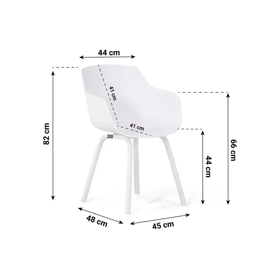 Tuinstoel Kunststof Wit Lifestyle Garden Furniture Salina wit