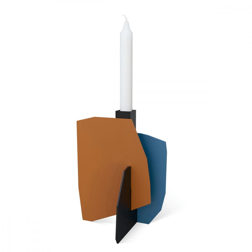 - Bougeoir coloré en métal h19,5cm