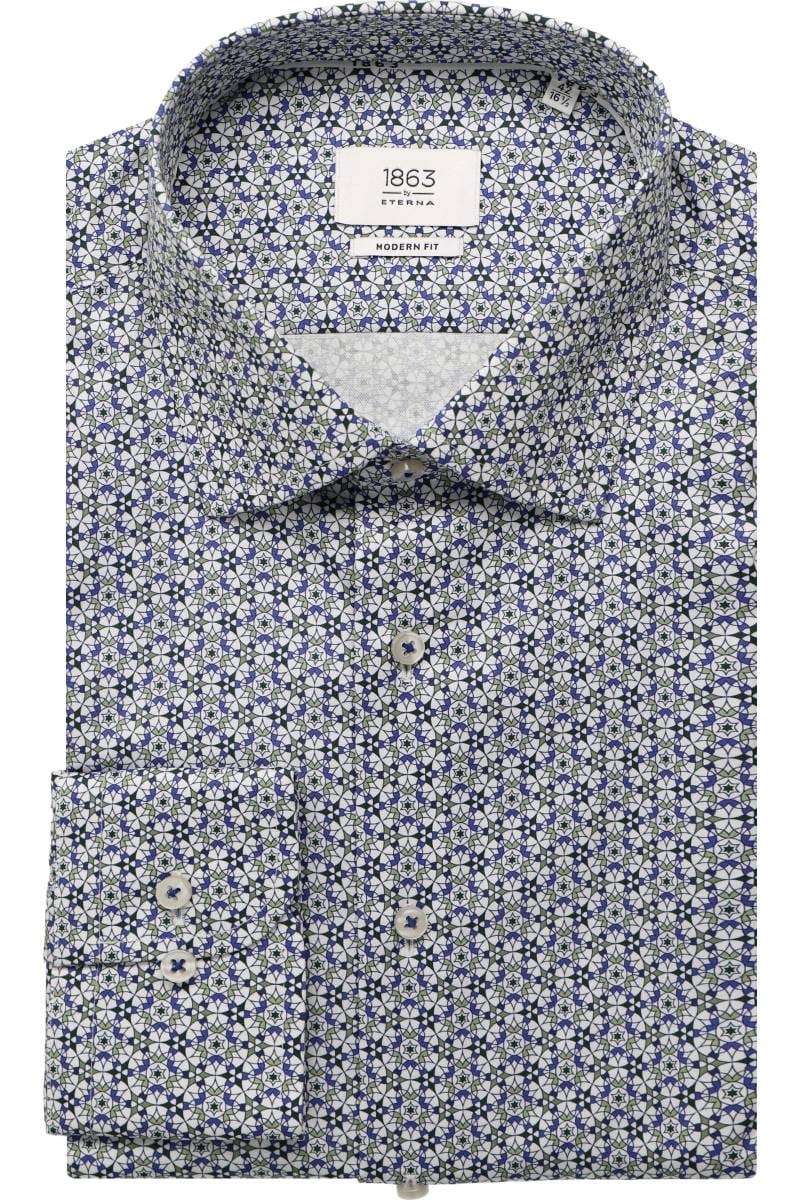 ETERNA 1863 Modern Fit Hemd grün, Bedruckt