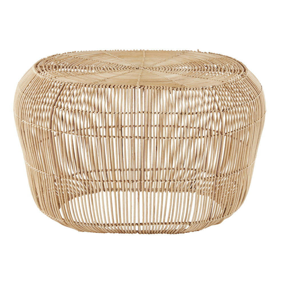 MOLINA - Bout de canapé en rotin marron