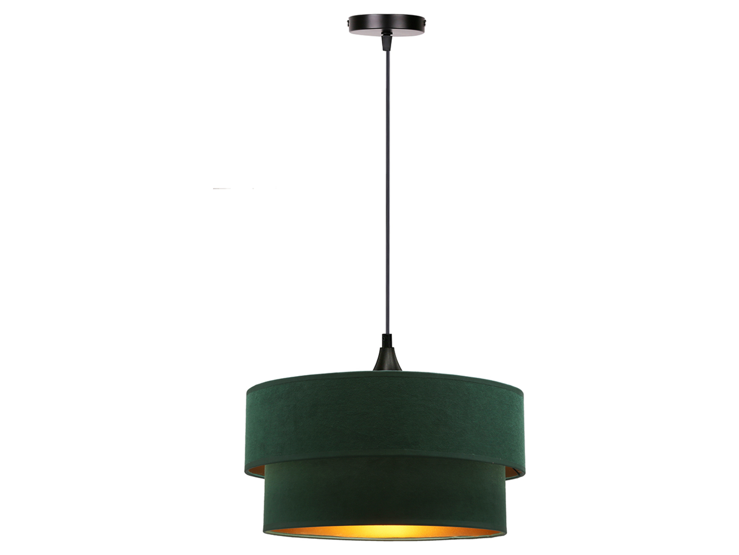Lampa wisząca Scopello tkaninowa zielona