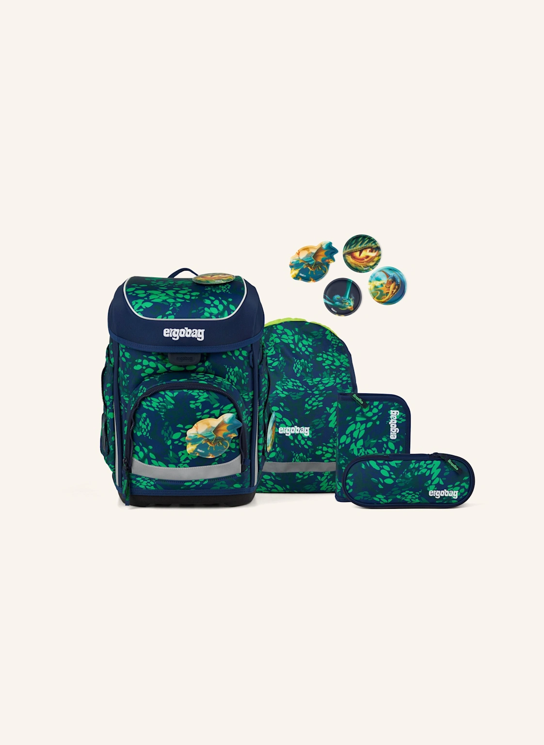ergobag Schulranzen-Set CUBO SET
