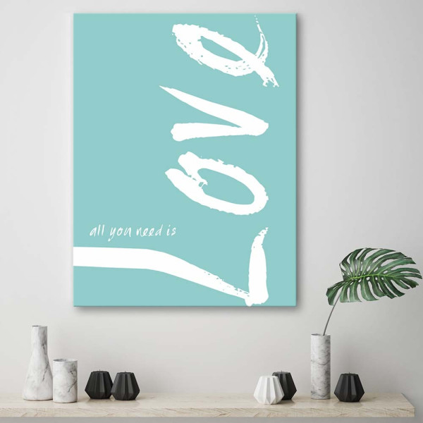 Feeby Obraz na płótnie Niebieskie love 40x60