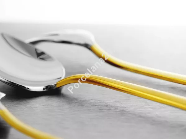 Komplet sztućców 65 cz. na 12 osób Hisar - Bahama Gold Satin (4.0/3.0mm) matowe złoto