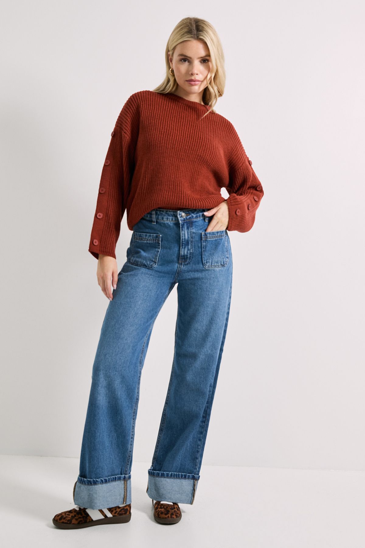 Dorothy Perkins Button Overarm Jumper