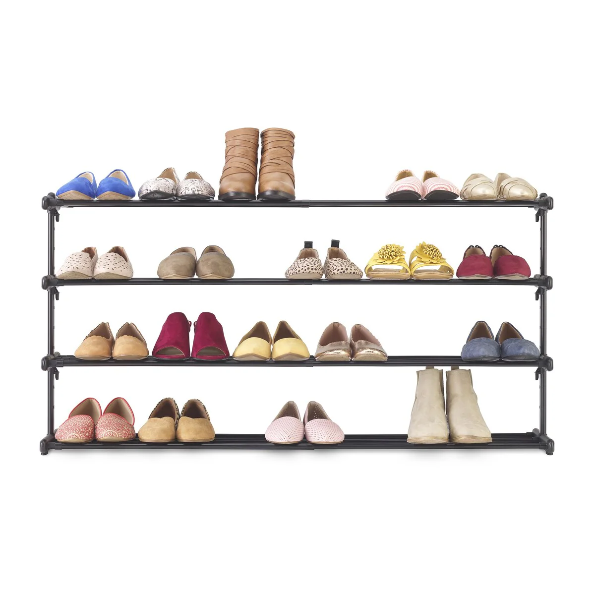 Whitmor 4 Tier Expandable Shoe Rack - Black